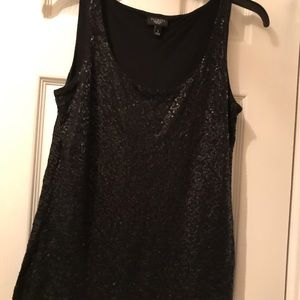 3 for $20 ❤️ Talbots sequined black tank top